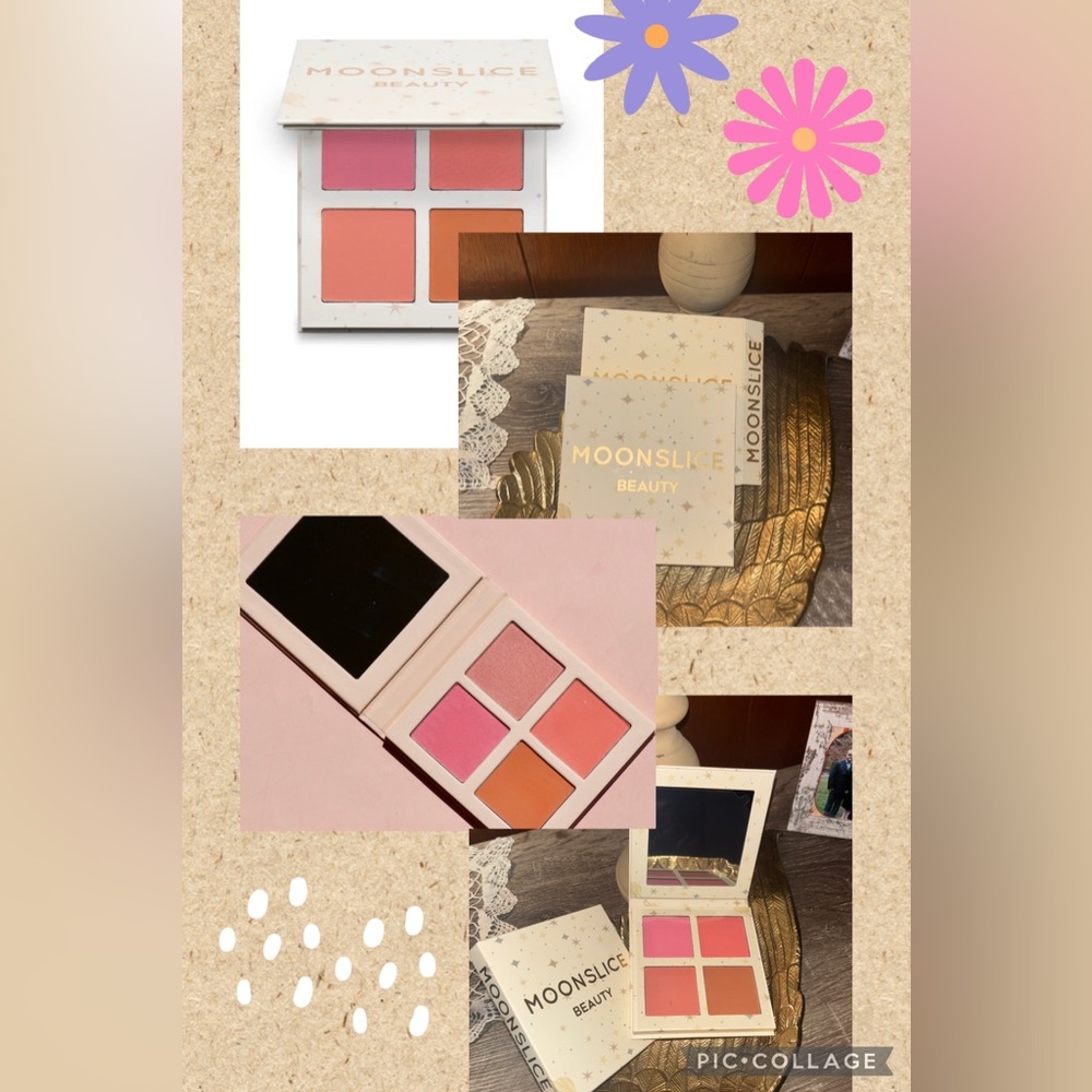 MOONSLICE BEAUTY BLUSHING MOON pressed blush pallet NEW